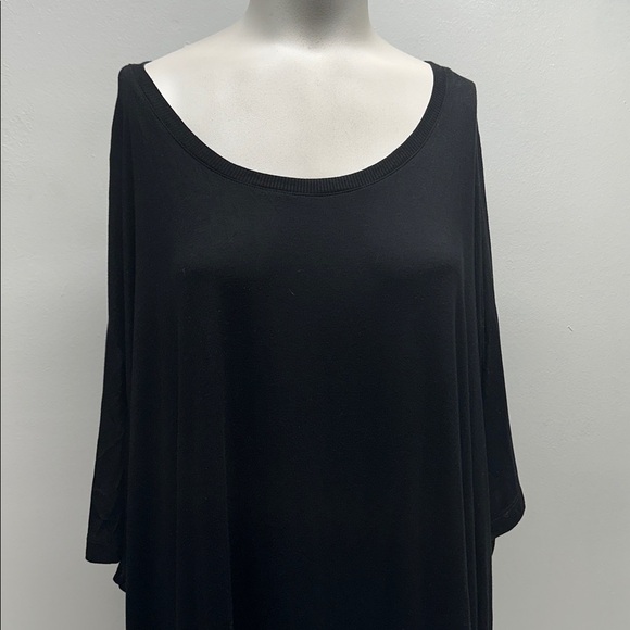 Selkie Perfect Oversized Tee Shirt Short Sleeve Modal Stretch Black Plus Size 5X - Picture 1 of 2